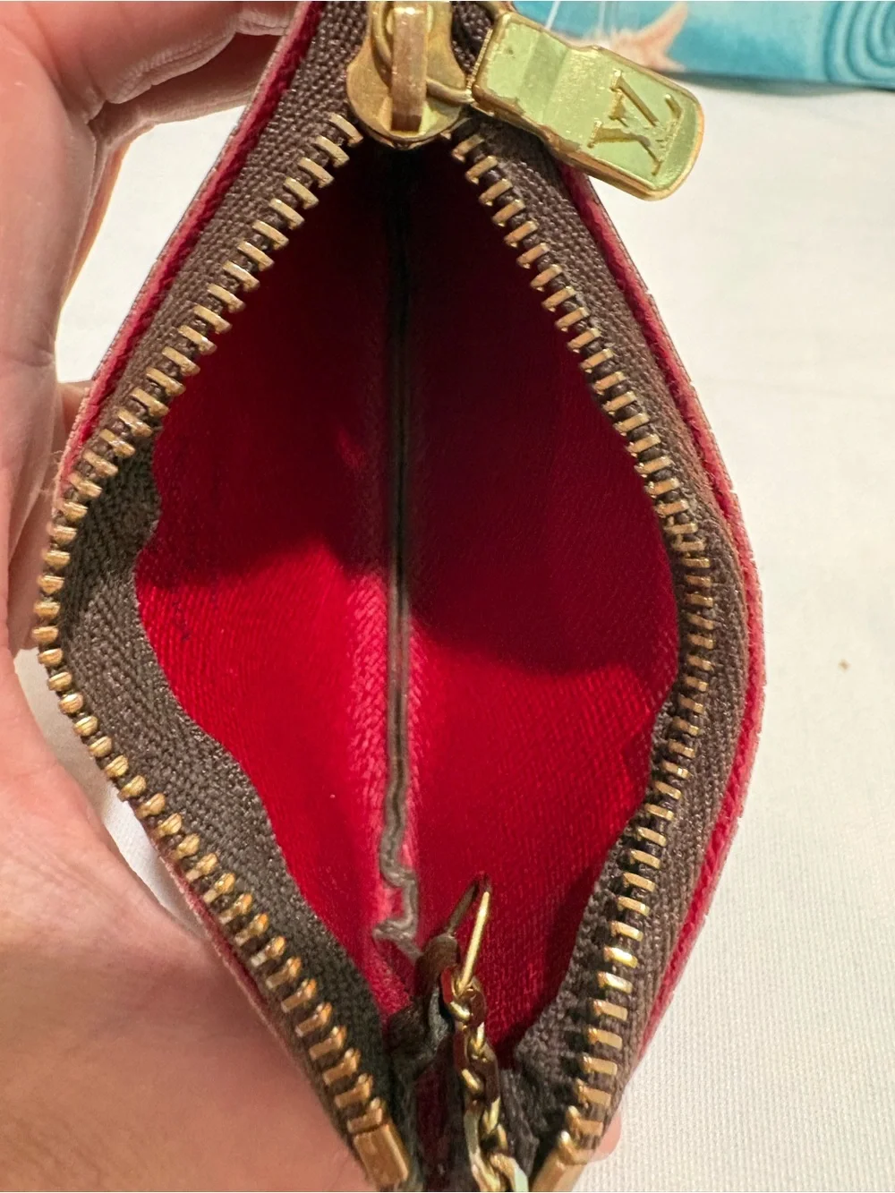 Authentic Louis Vuitton Cerises Monogram Cles Key card case Pouch w/ Certificate